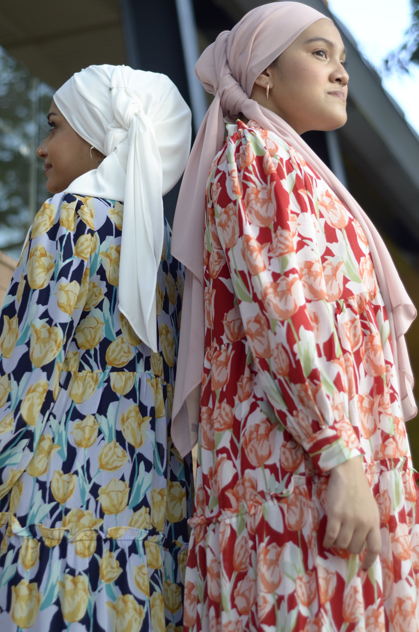 A chiffon maxi dress