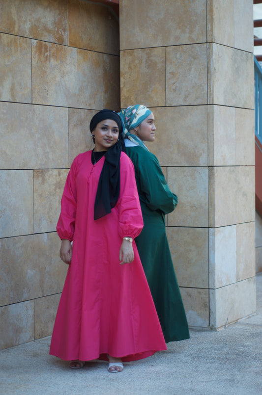 A modest A-line dress