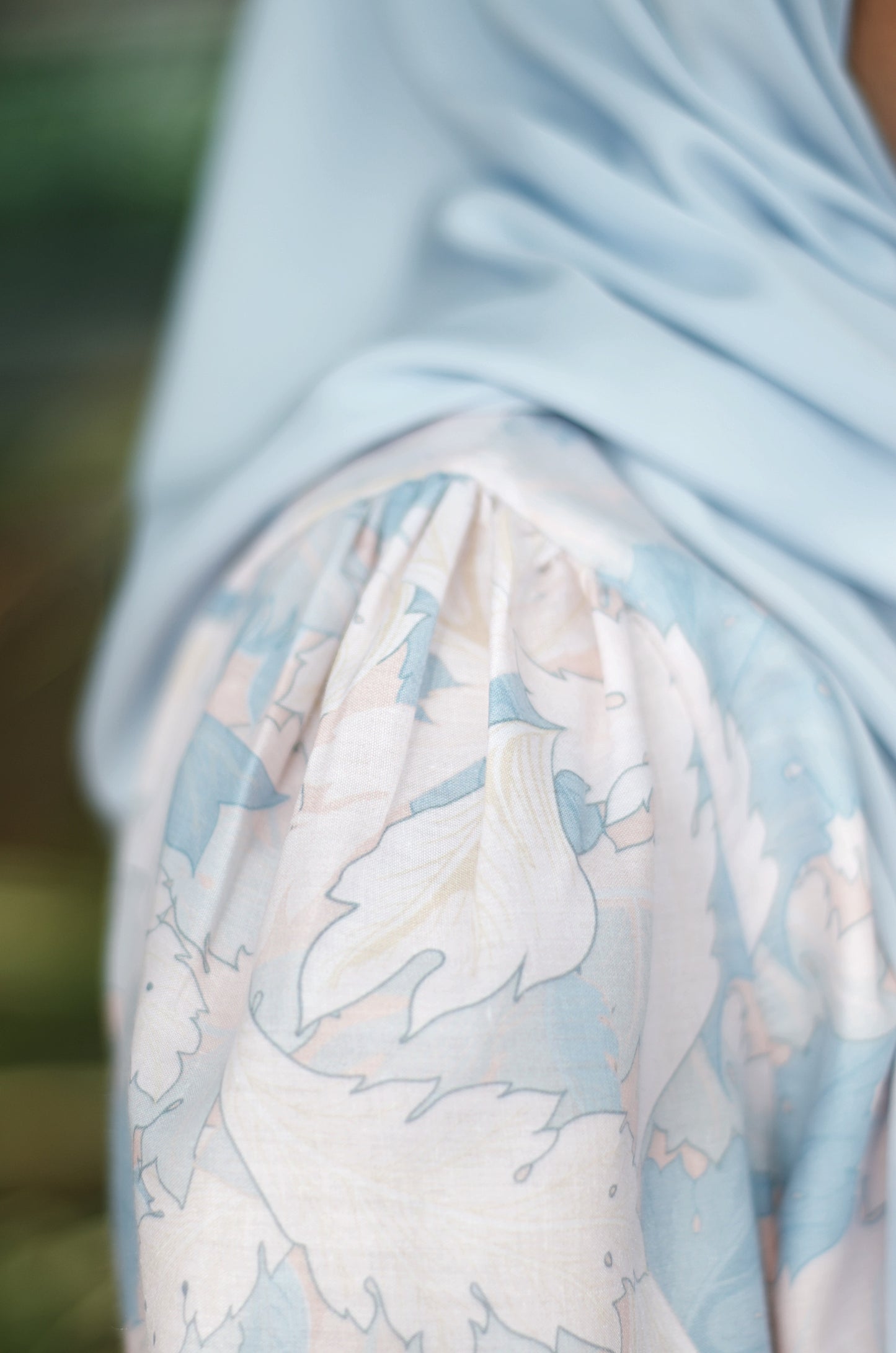 Modest Blouse with leaf prints