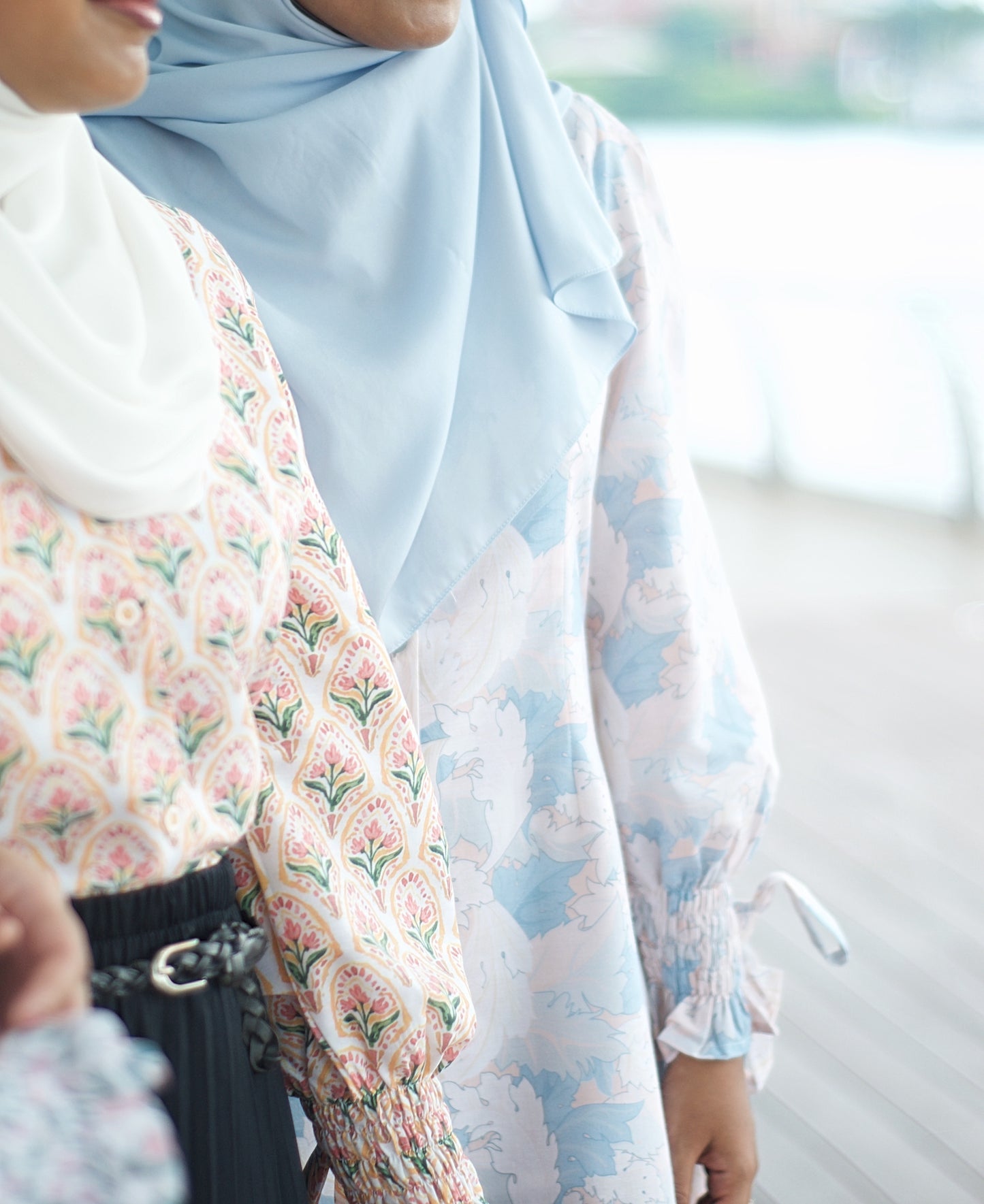 Modest blouse with floral prints
